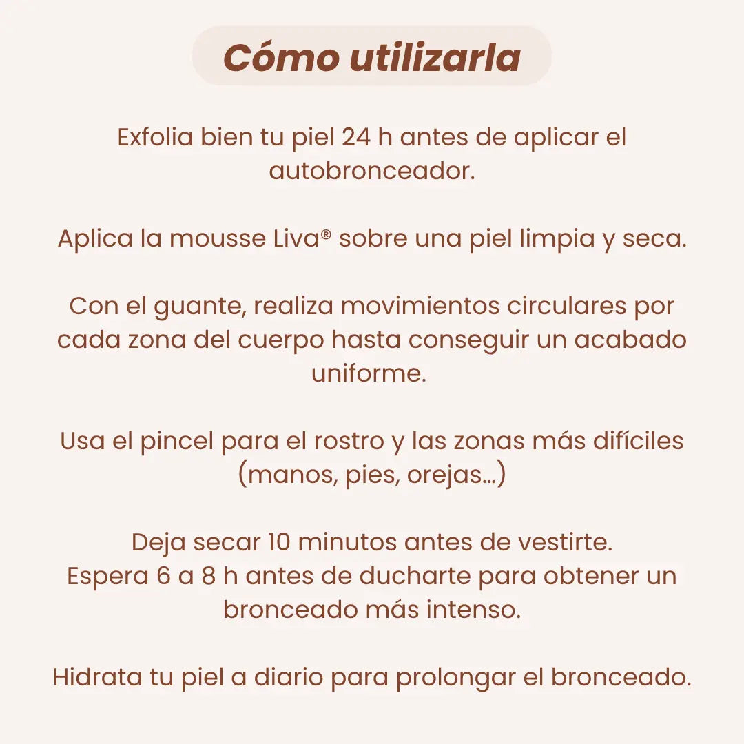 Un bronceado dorado que dura hasta 7 días sin sol