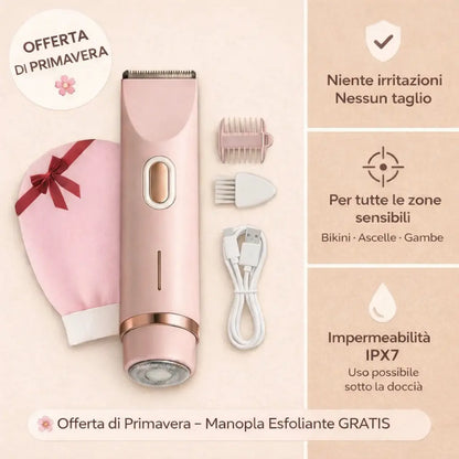 Pelle liscia in ogni zona sensibile in soli 30 secondi