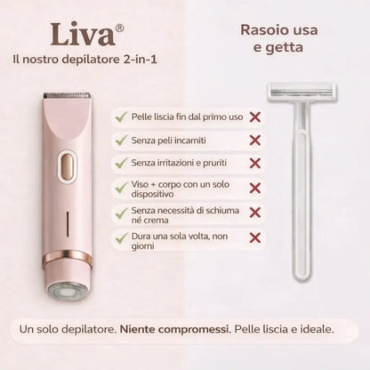 Pelle liscia in ogni zona sensibile in soli 30 secondi